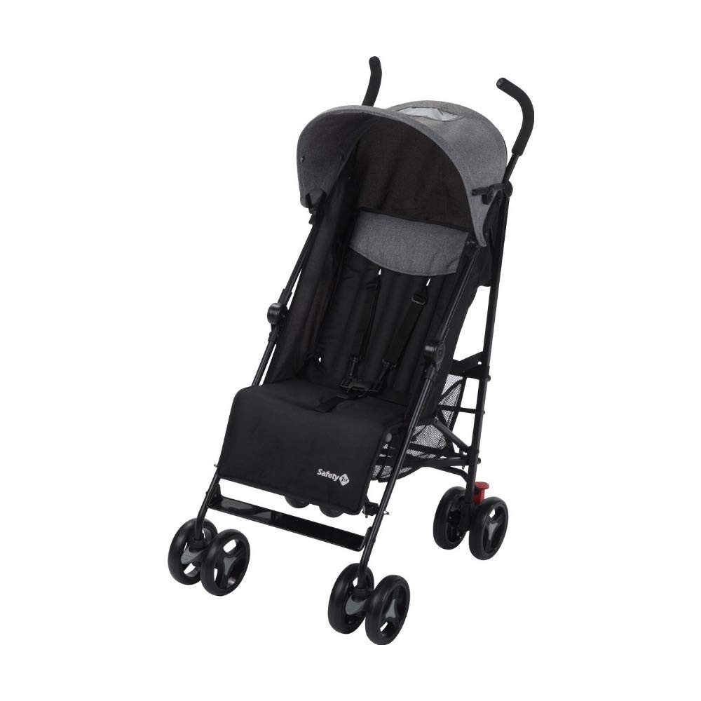 Safety 1st Buggy Rainbow, kompakter und wendiger Kinderwagen, mit mehrfach verstellbarer Rückenlehne und gepolstertem Sitz, leicht und sehr kompakt zusammenfaltbar, black chic (schwarz)