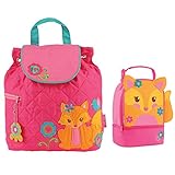 Stephen Joseph Girls Quilted Fox Backpack and Lunch Pal