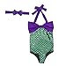 PGXT Girl's One Piece Mermaid Bikini Set Swimwear Swimsuit Bathing Suit+Headband