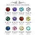 Feilaiger 60pcs 5mm Crystal Birthstone Charms for Floating Charm Living Memory Lockets Pendant Necklace (Round 60pcs)