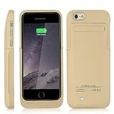 Btopllc Portable Slim Rechargeable External Battery Case Power Bank Charger Built-in Battery Case for iPhone 6/6s, 3500mAh Charger Case (Localgold, 3500-C)