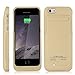 Btopllc Portable Slim Rechargeable External Battery Case Power Bank Charger Built-in Battery Case for iPhone 6/6s, 3500mAh Charger Case (Localgold, 3500-C) primary