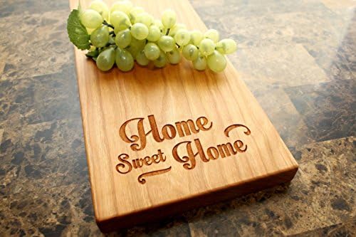 Home Sweet Home Personalized Cherry Cheese Board - Cheese Plate, Serving Platter, Housewarming Gift, Closing Gift, Wedding Gift, Birthday Gift. #926