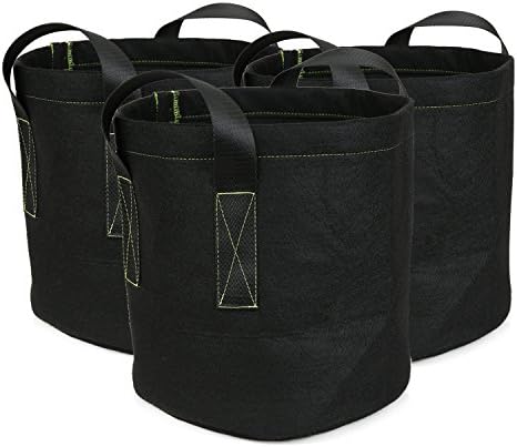 Ipomelo 3-Pack 20 Gallon Grow Bags Fabric Thickened Garden Pots Plant Container w/ Sturdy Nylon Handles