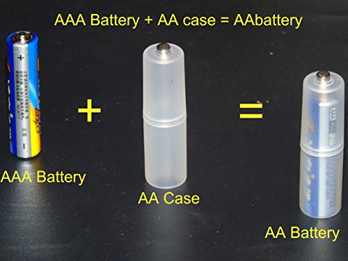 image for Lontenrea 10 PCS Transparent AA/AAA Battery Storage Case Box Holder an