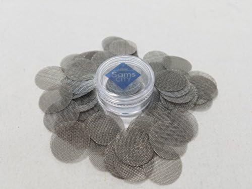 SAMSCITY Quality Steel screens- 100x count - 5/8 inch - .625 in diameter- W/ FREE Jar