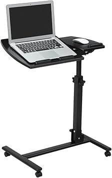 Langria Laptop Table Mobile Computer Desk Portable Workstation
