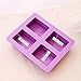 ESA Supplies 4 Cavities Rectangle Tree of Life Silicone Soap Bar and Resin Mold for DIY Soap Making