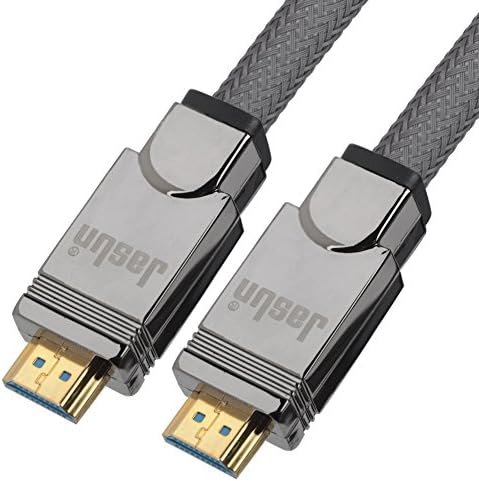 Jasun HDMI 2.0 Ultra HD Cable 15 ft 4K 60Hz 3840 x 2160 x 60Hz 26AWG 15Gpbs 4:4:2 10bit Tinned Copper Cord Shelled with Compressed Zinc for Perfect Heat Dissipation Gaming PS4 XBOX TV Monitor