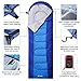 SEMOO Envelope Sleeping Bag - Lightweight Portable, Water Resistant, Comfort with Compression Sack Temp Rating 23F/-5C - Great for 3 Season Traveling,Backpacking, Camping, Hiking