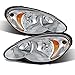 For 06-10 PT Cruiser Chrome Housing Replacement Headlights Headlamps LH+RH Set Pair Left+Right