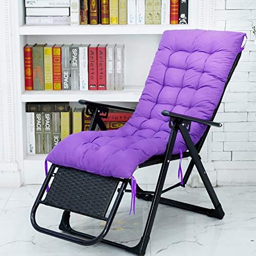 KTOL Chair Patio Cushion High Back, Chair Pads Lounger Patio Cushion Patio Seat Back Cushion Armchair Pad Indoor Outdoor Chaise Lounge Rocking Chair Cushion Polyester-purple 120x50x8cm