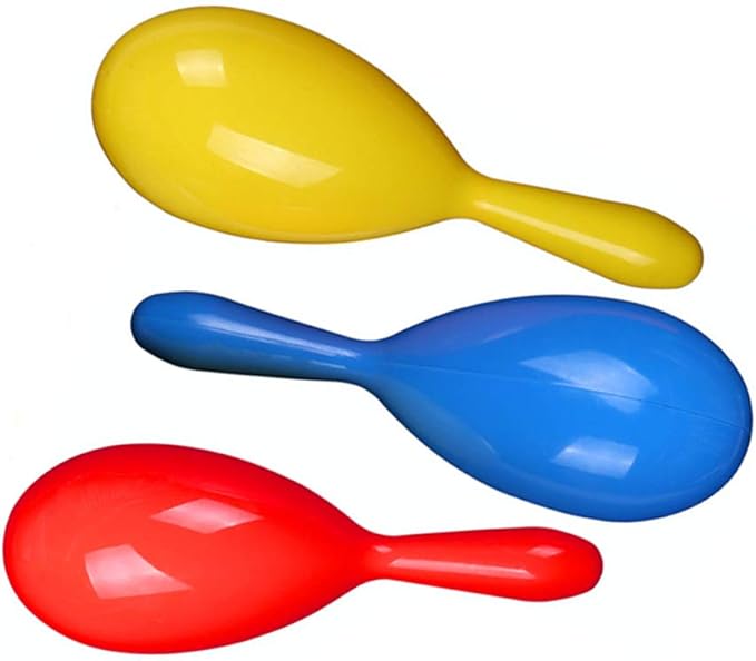Toyvian Bebe Maracas Musica Percusion 19cm Pelota De Arena Plastica Ninos Divertidos Sonajeros Sonajeros Juguetes Educativos Musicales 3 Piezas Color Aleatorio Rojo Amarillo Naranja Y Azul Tambores Y Percusion Instrumentos Musicales Para
