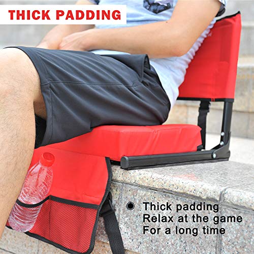Sheenive Stadium Seats for Bleacher Wide Padded Cushion Stadium Seats Chairs for Outdoor