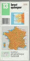 Brest Quimper 1:100000 Carte Touristique 13
