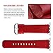 Fullmosa Leather Bands Compatible with Apple Watch Band 41mm 40mm 38mm 42mm 44mm 45mm 46mm 49mm Women Men for iWatch Series 11/10/9/8/7/6/5/4/3/2/1,Ultra3/2/1,SE3/2/1, 42mm 41mm 40mm 38mm, Red/Silver