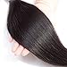 Brazilian Virgin Straight Human Hair 3 Bundles With Lace Closure BLY Unprocessed Hair Extensions Weave With 4x4 Lace Frontal Closure Silky Straight Natural Black Color(20