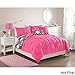 VCNY 5 Piece Olivia Reversible Comforter Set, Full/Queen, Hot Pink
