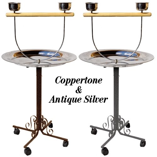 PARROT BIRD METAL PLAYSTAND PP_B71 playpen toy cage cages toys gym african grey conure (COPPERTONE)