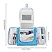 ProCase Toiletry Bag with Hanging Hook, Organizer for Travel Accessories, Makeup, Shampoo, Cosmetic, Personal Items, Bathroom Storage with Hanging, Large, Blue