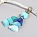 Artilady Pom Pom Tassel keychain - Women's Novelty Keychains For Purse Bag Charm, Unique Gifts For Girls Jewelry (Blue)