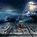 Begleri Halloween Decorations Giant Spider 4.1 ft with LED Eyes Spooky Sound Including 5 pcs Realistic Spider for Outdoor,Party,Bedroom Decor