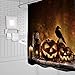 Feierman Halloween Shower Curtain for Bathroom Horror Crow Pumpkin Head Bathroom Curtain Decor Machine Washable Waterproof with Hooks 70x70Inches