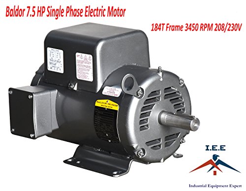 Moteur De Remplacement Ingersoll Rand 7,5 HP - Parfait Pour Compresseur, 184T, 3450 Tr/min, Monophasé