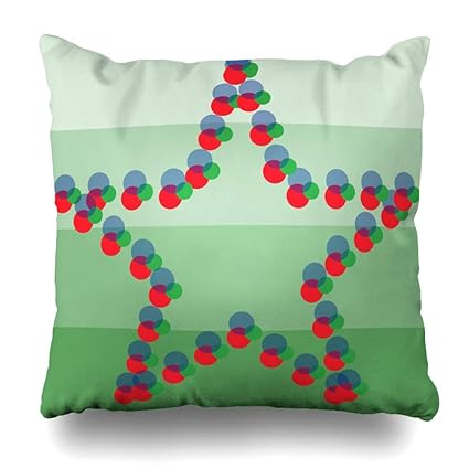 Amazon Com Abaysto Star Green Art Backdrop Blue Bright Pillow