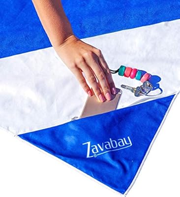 Zavabay Microfiber Beach Towel For Swimming Travel And