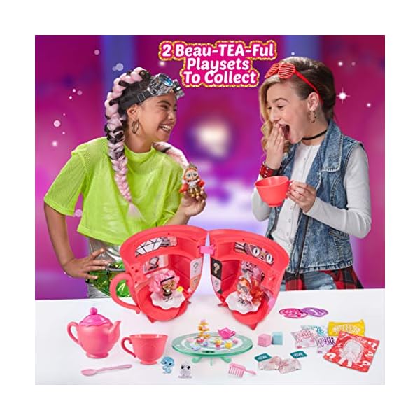 ZURU ITTY BITTY PRETTYS 9703A Party Series 1 Big Tea Cup Playset Rocker & Unicorn, Pink