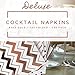 Rose Gold Cocktail Napkins 100 pack - Decorative Rose Gold Napkins In 4 Assorted Rose Gold Foil Designs. 5 x 5 inches folded - Bonus Party Printables Ebook included
