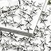 RHX 100 X Silver Metal 15mm Leathercraft DIY Star Shape Studs Spots Spikes Rock Punk