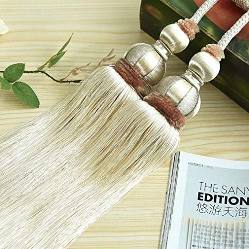 NOMIMAS 2pcs/Set Tassel Fringe Curtain Brush Tiebacks Hanging Belt Balls Curtain Decro Accessories Holderbacks