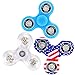 Fidget Spinner 6 Pack | Multi-Colored LED, 2 Glow-in-The-Dark, American Flag, Black White Premium Stress Reducer Tri-Spinner for July 4th Party Favor, School Classroom Reward