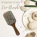 BeautyFrizz Wooden Hair Brush for all Hair Types - Wooden Hairbrush for Men and Women - Natural Detangler to Promote Growth, Add Shine