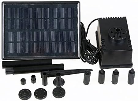 2.5W Solar Pump with Storage Li-Battery for Water Fountain , Solar Powered Panel Kit Pool Garden Watering Submersible Pump,Birdbath Fountain ,Easy Installation