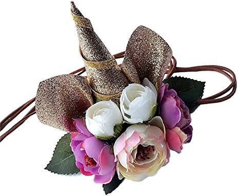 Baby Unicorn Headdress | Floral Headbands for Cosplay Costume Makeup Party (Style 4)