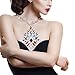Lady Up Mermaid Breast Jewels, Body Gems Jewelry Sticker Crystals Rhinestones Face Temporary Tattoos for Party Halloween Festival, 4 PCS