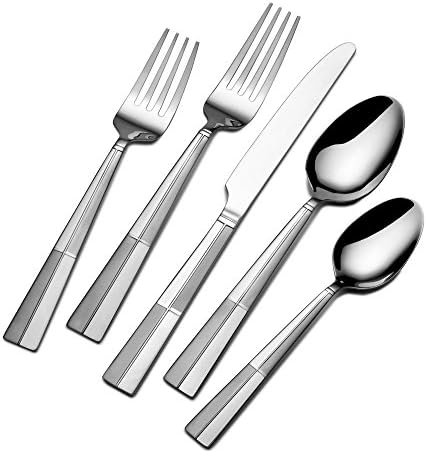 2-x International Silver Arabesque Frost Stainless Steel Flatware, 20-Piece Set, Service for 4