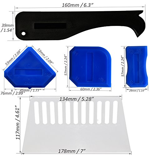 GRIVER 5-Piece Caulking Tool Kit,Caulk Finishing Tool Kit (5-Piece Caulking Tool Kit)