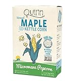 Quinn Snacks Microwave Popcorn - Made with Organic Non-GMO Corn - Great Snack Food for Movie Night {Maple Kettle Corn, 1 Box}