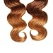 UNice Hair 8a Grade Ombre Body Wave Hair 3 Bundles with 4x4 Free Part Lace Closure, Brazilian Remy Hair Body Wave Weave, 100% Human Hair Extensions 3 Tone 1b 4 27 Color (16 18 20+14Closure)
