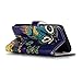 Galaxy S8 Case, Galaxy S8 Wallet Case Flip Kickstand Case Premuim Leather Cover 3D Art Colorful Owl Painting Shockproof Soft Inner Bumper with Card Slot & Dust Plug & Stylus Pen - S8