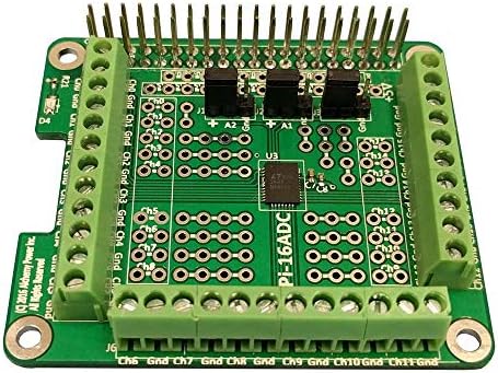PI-16ADC - Development Board, ADC HAT For Raspberry Pi, 16-Channel, 16-Bit (PI-16ADC)