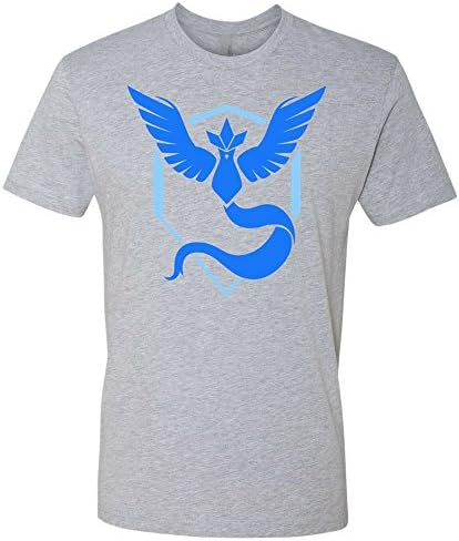 Poke Raiderz Graphic Tees - Blue Team Mystic Unisex T-Shirt - Pokemon Go Original Artwork Printed Shirts (Medium)