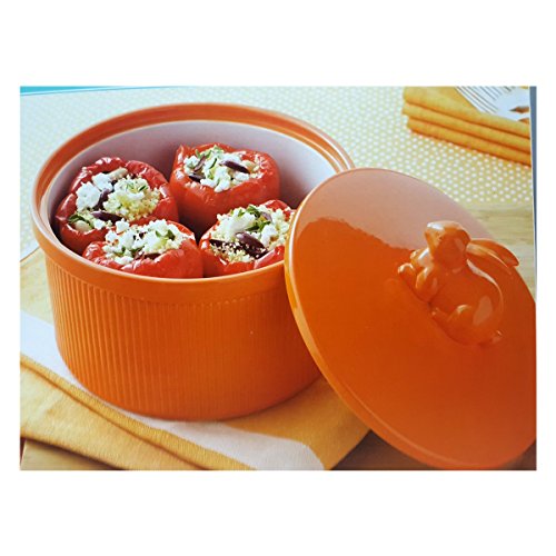 Click Here to See More Images Martha Stewart 3.28 Quart Round Figural Casserole Dish w/Rabbit Handle