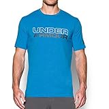 Under Armour Men's Wordmark T-Shirt, Brilliant Blue/White, XX-Large