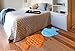 Hughapy Bathmat Slow Rebound Memory Foam Children Bath Rug Christmas Fish Rugs Water Absorbing Slip Resistant Coral Fleece Mat Doormat Carpet (Orange)