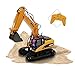 ToyThrill Remote Control Excavator - Fully Functional 15 Channel Die-Cast Construction Tractor - Lights, Sounds, Independently Rotating Workbench, Cab and Metal Shovel